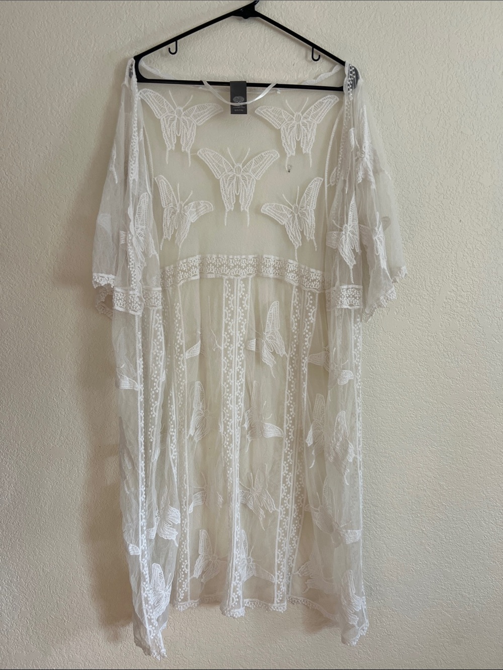 Vince Camuto Butterfly Crochet Lace Duster